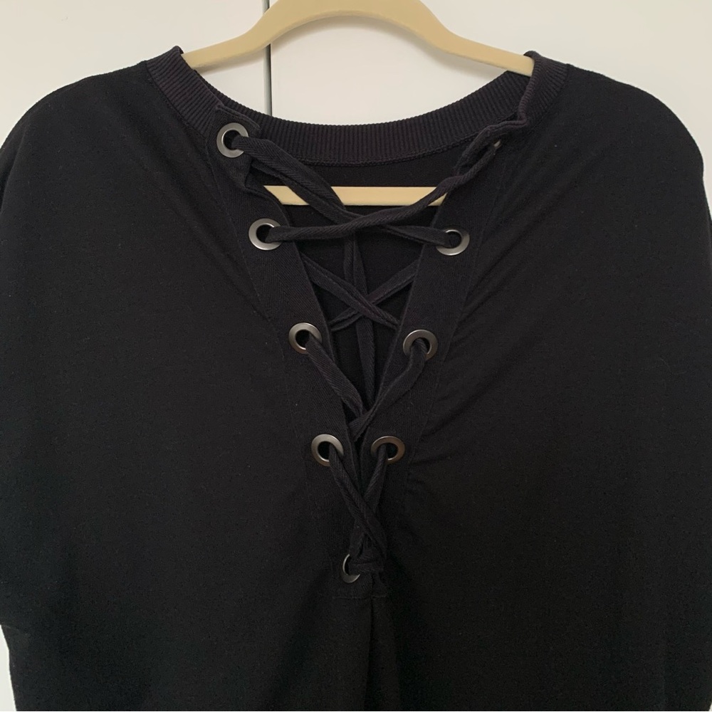 United Colors Of Benetton Black Shirt Dress Beach Coverup